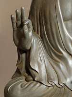 Load image into Gallery viewer, Large Teaching Mudra Buddha Antique Rust 36 inches hand detail
