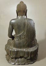 Load image into Gallery viewer, Large Teaching Mudra Buddha Antique Rust 36 inches back
