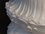 Load image into Gallery viewer, Quan Yin statue seated marble 24 inches closeup of robes and double lotus base
