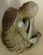 Load image into Gallery viewer, Resting Buddha Antique Rust 24 inches back
