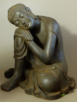 Load image into Gallery viewer, Resting Buddha Antique Rust 24 inches front view
